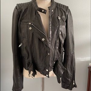 Moto leather jacket